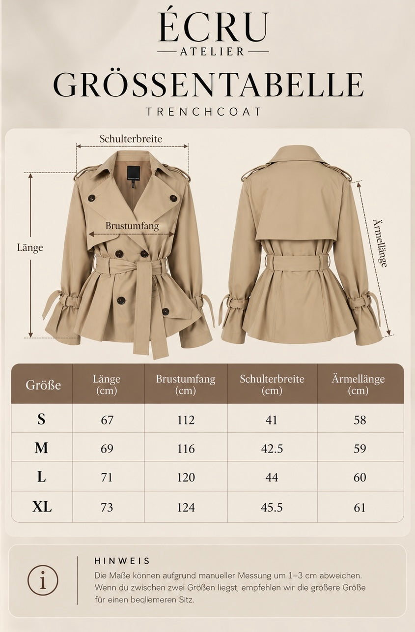 Écru | Elegante Damen-Wickeljacke mit Stehkragen für stilvolle Winterlooks