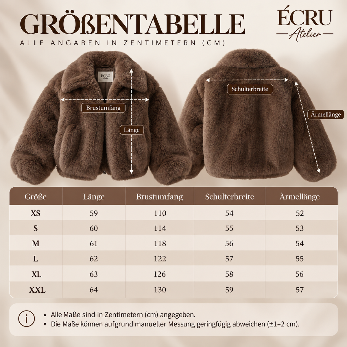 ÉCRU Elegante Kunstfelljacke für Damen mit Pailletten