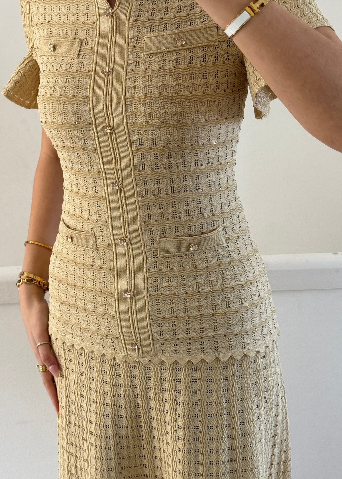 ÉCRU Amélie™ Elegantes Midikleid in Beige