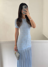 ÉCRU pearl dress- baby blue